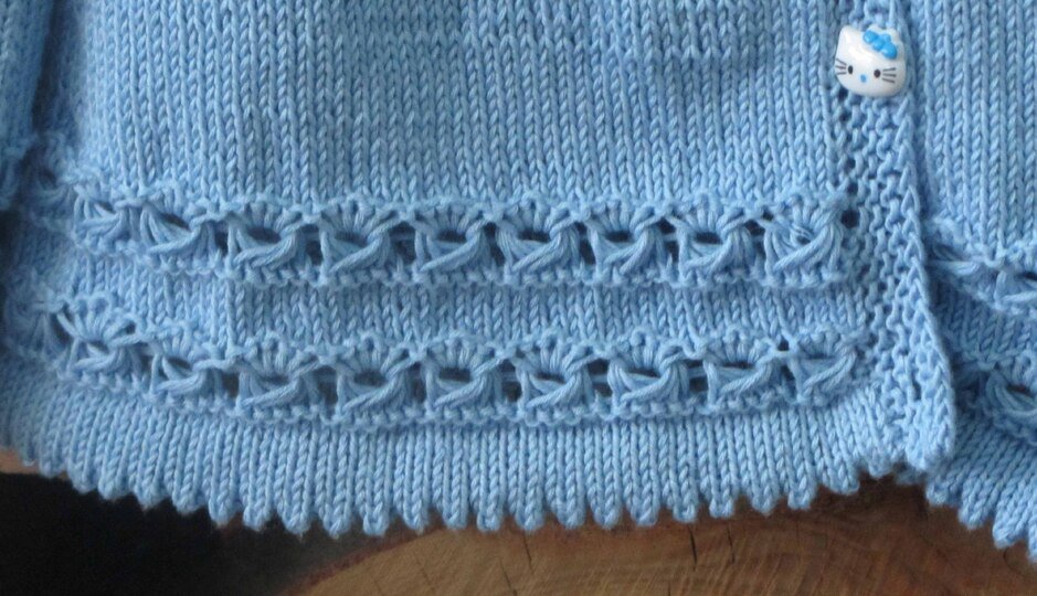 Kids Lace Cardigan Knitting Pattern