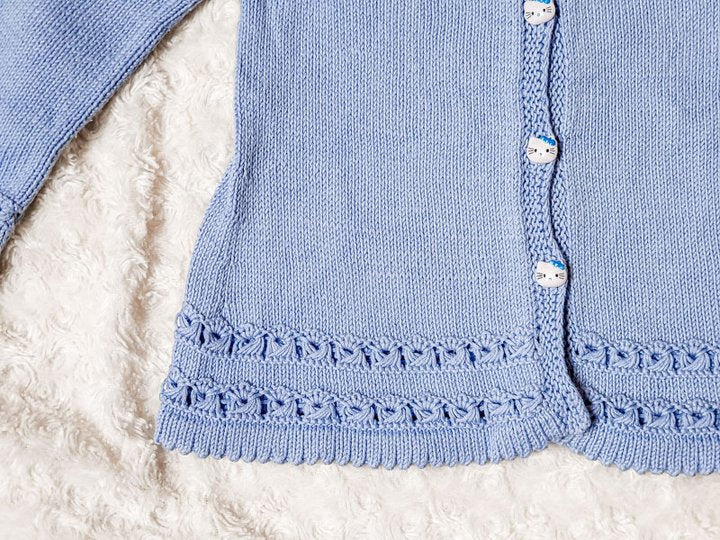 Kids Lace Cardigan Knitting Pattern
