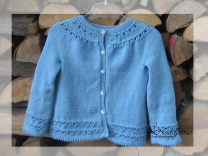 Kids Lace Cardigan Knitting Pattern
