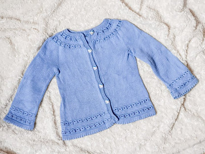 Kids Lace Cardigan Knitting Pattern