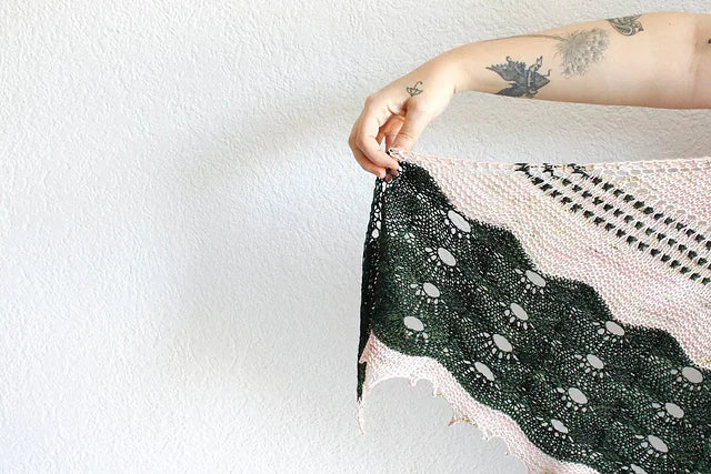 Bobble Lace Shawl Knitting Pattern