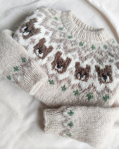 Bear sweater pattern view 4