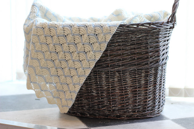 Beginner Chevron Blanket Knitting Pattern