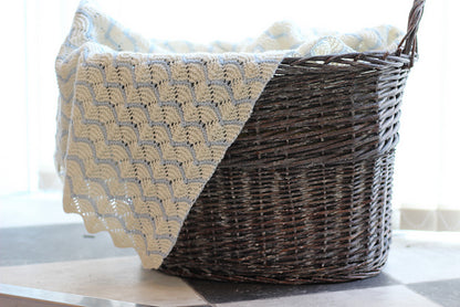 Beginner Chevron Blanket Knitting Pattern