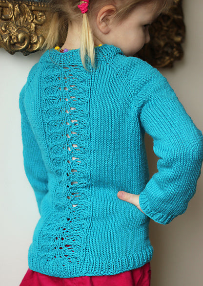 Kids Lace Sweater Knitting Pattern
