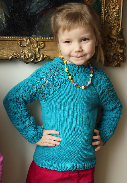 Kids Lace Sweater Knitting Pattern