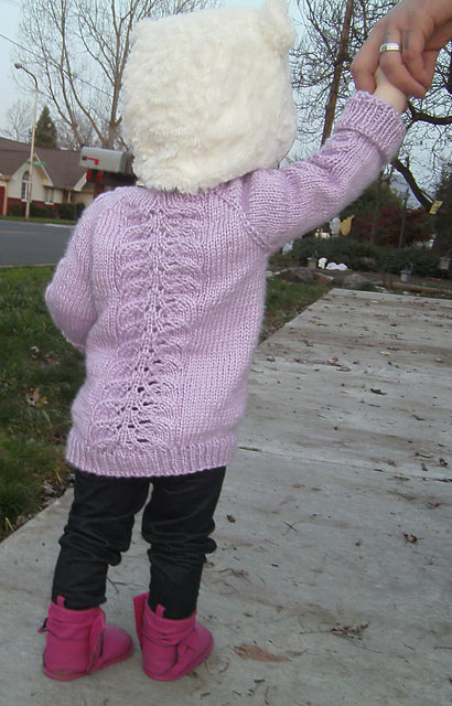 Kids Lace Sweater Knitting Pattern