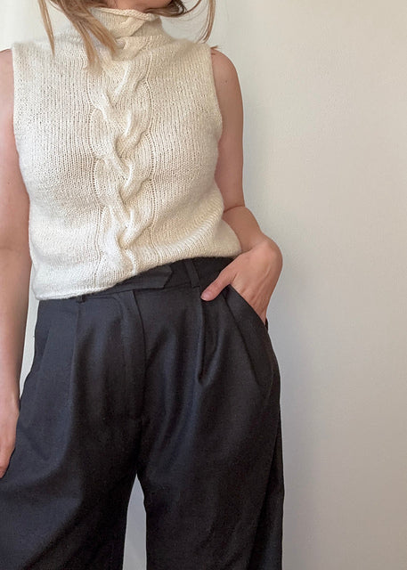 Cable Vest Top Knitting Pattern