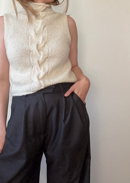 Cable Vest Top Knitting Pattern