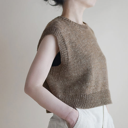 Round Neck Vest Knitting Pattern