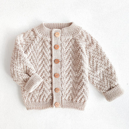 Mountain Baby Cardigan Knitting Pattern photo 1