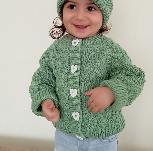 Mountain Baby Cardigan Knitting Pattern photo 5