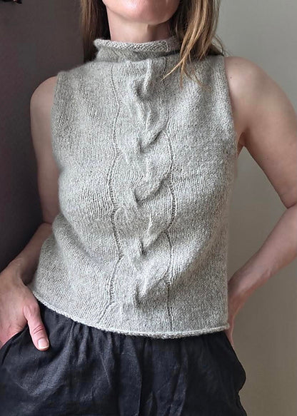 Cable Vest Top Knitting Pattern