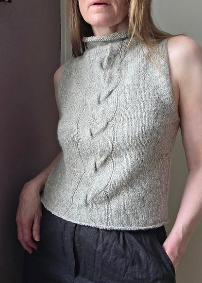 Cable Vest Top Knitting Pattern