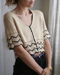 Lace Cream Blouse Knitting Pattern