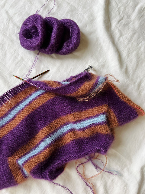 Oversized Stripe Sweater Knitting Pattern