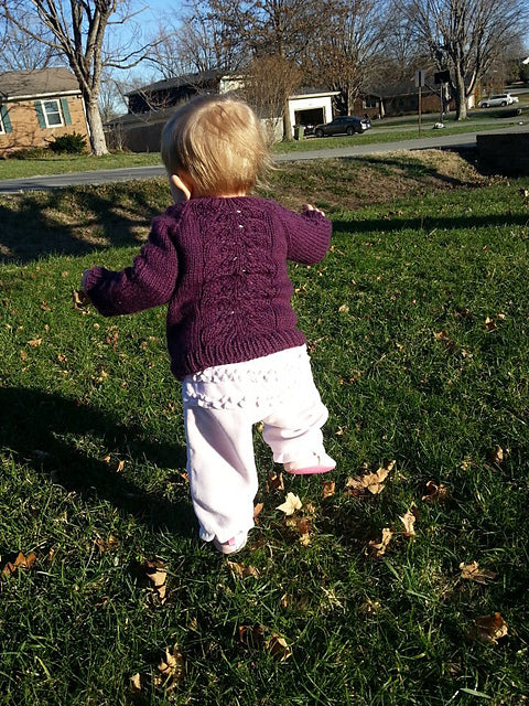 Kids Lace Sweater Knitting Pattern