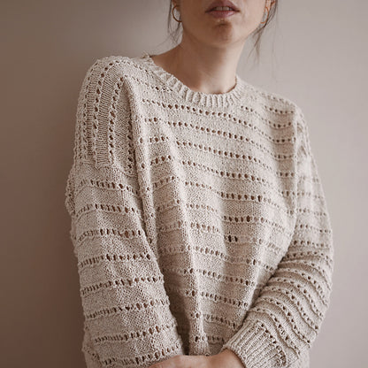 Eyelet Sweater Knitting Pattern