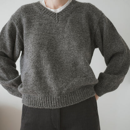 Beginner V-Neck Sweater Knitting Pattern
