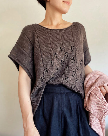 Boxy Lace Tee Knitting Pattern
