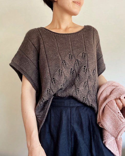Boxy Lace Tee Knitting Pattern