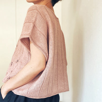 Boxy Lace Tee Knitting Pattern