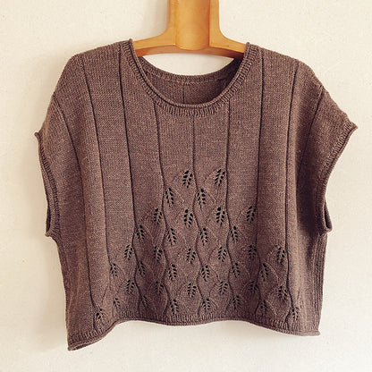 Boxy Lace Tee Knitting Pattern