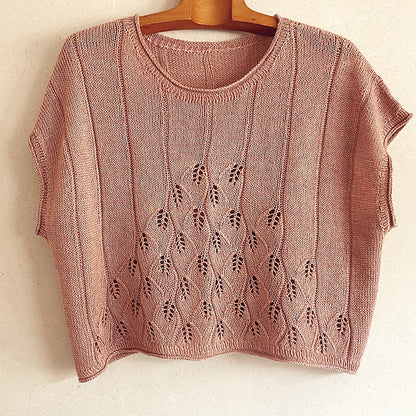 Boxy Lace Tee Knitting Pattern