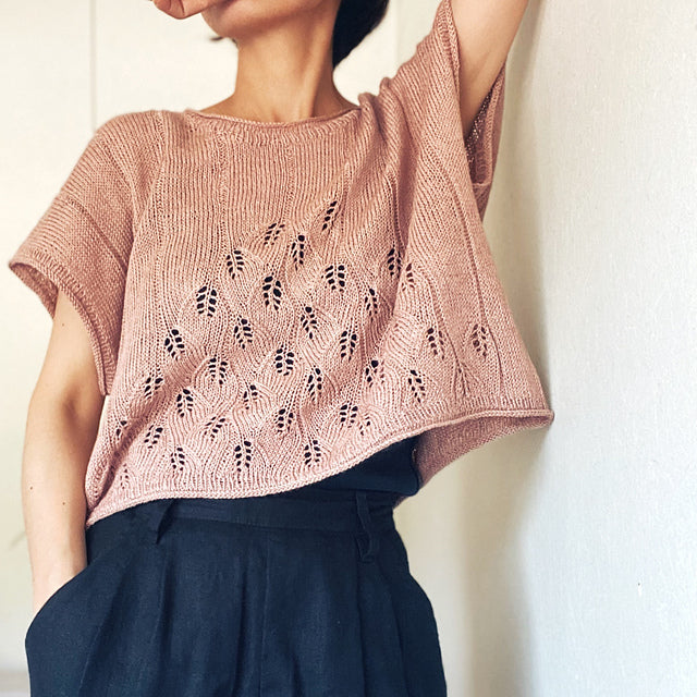 Boxy Lace Tee Knitting Pattern