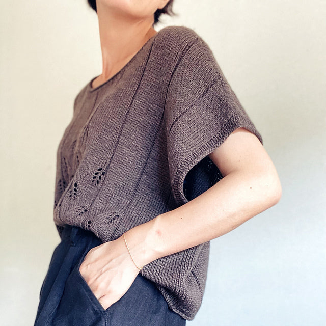 Boxy Lace Tee Knitting Pattern