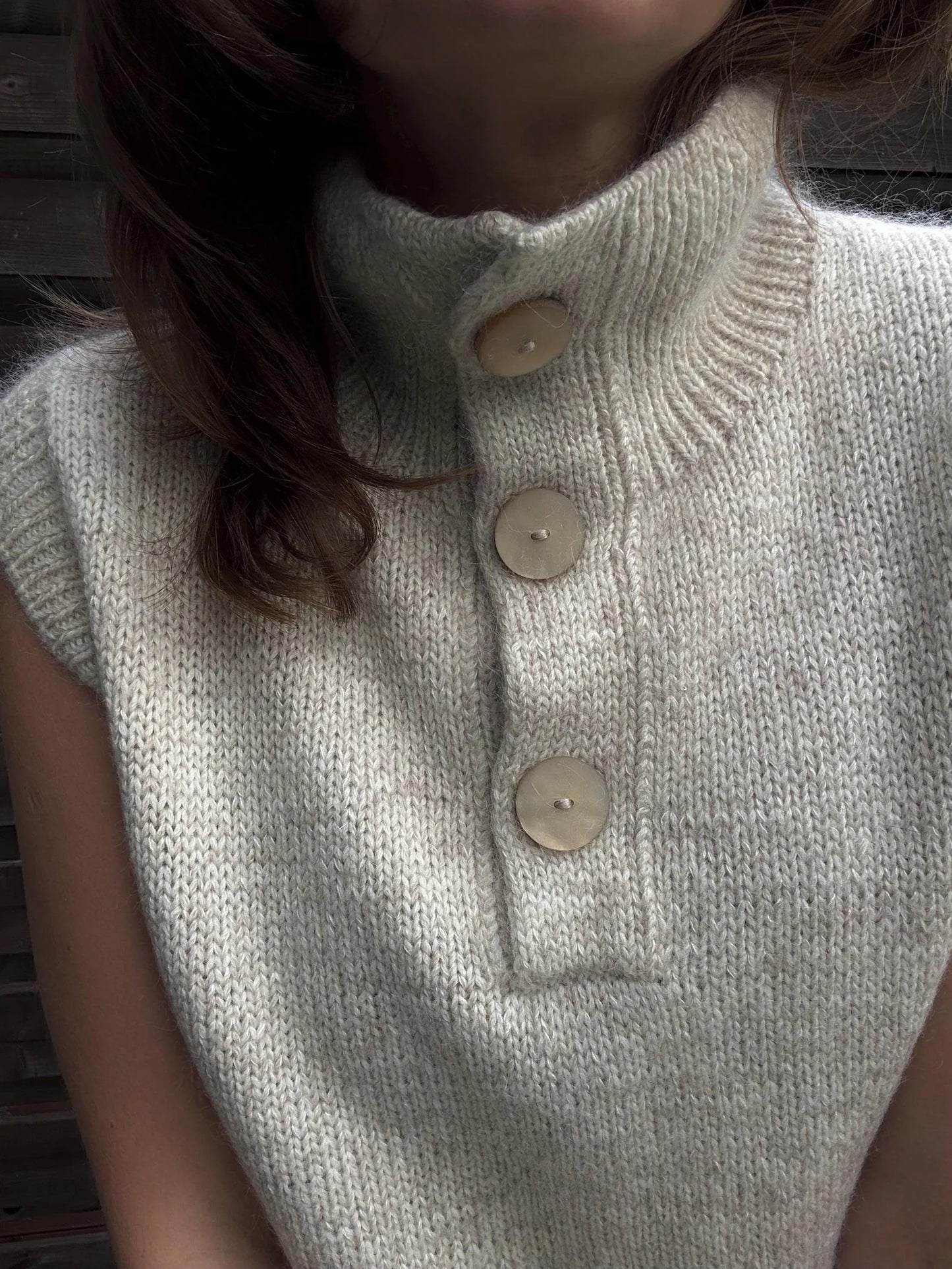 High Neck Vest Knitting Pattern