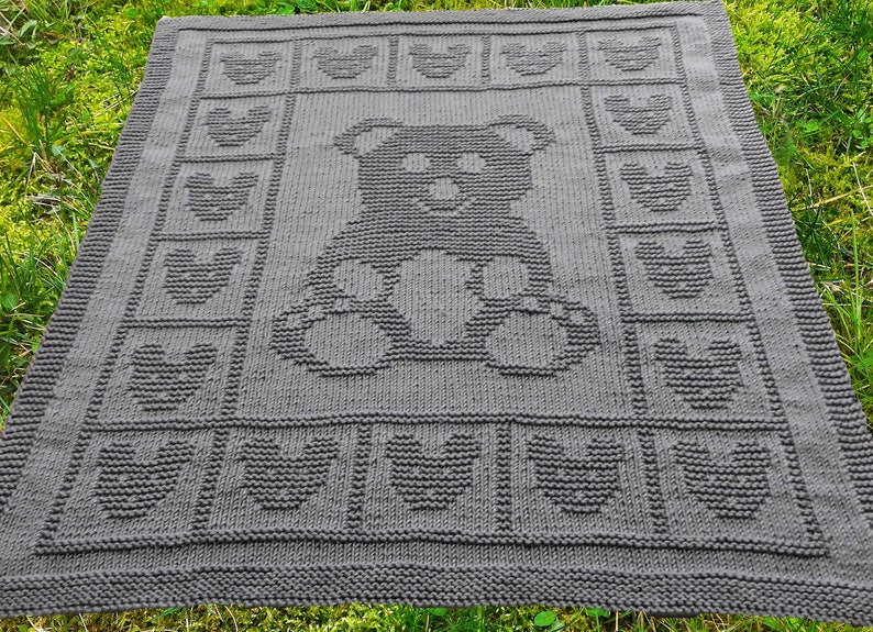 Baby Bear Blanket Knitting Pattern