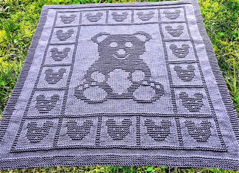 Baby Bear Blanket Knitting Pattern