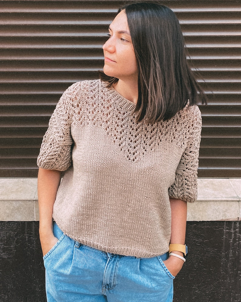 Lace Tee Knitting Pattern