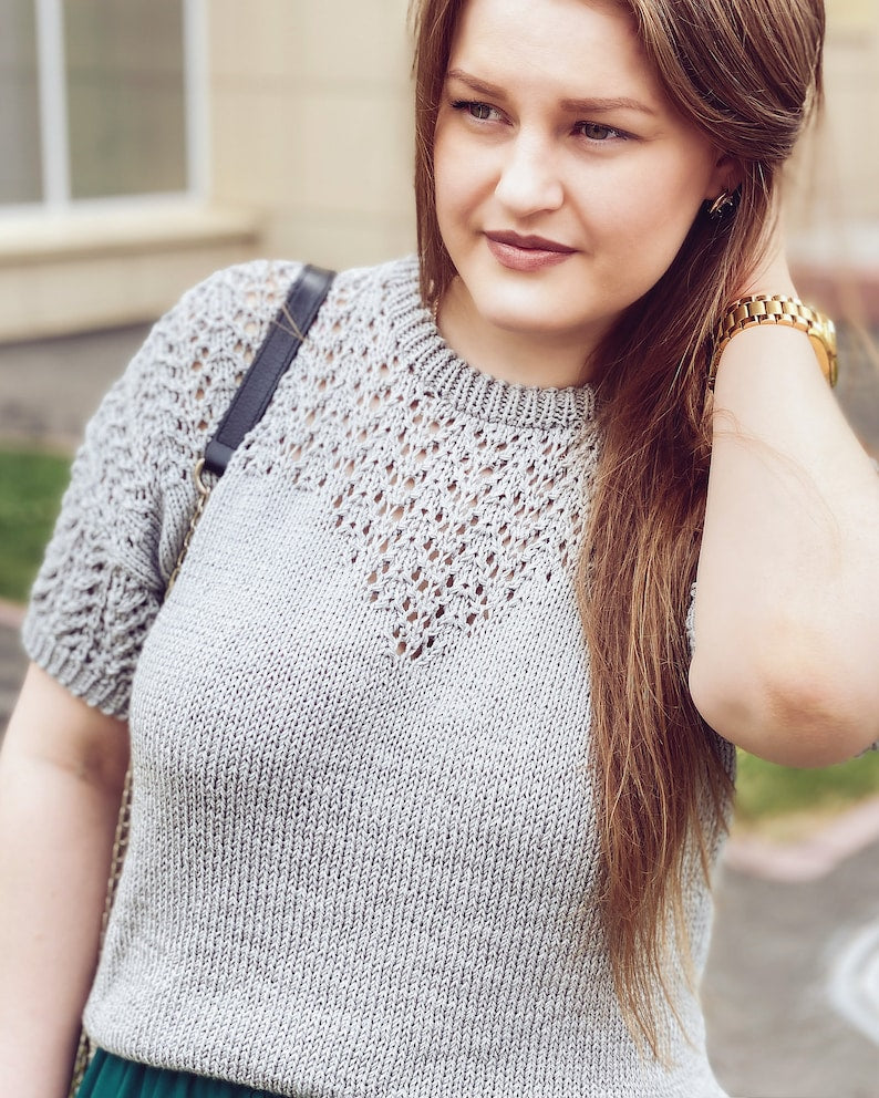 Lace Tee Knitting Pattern