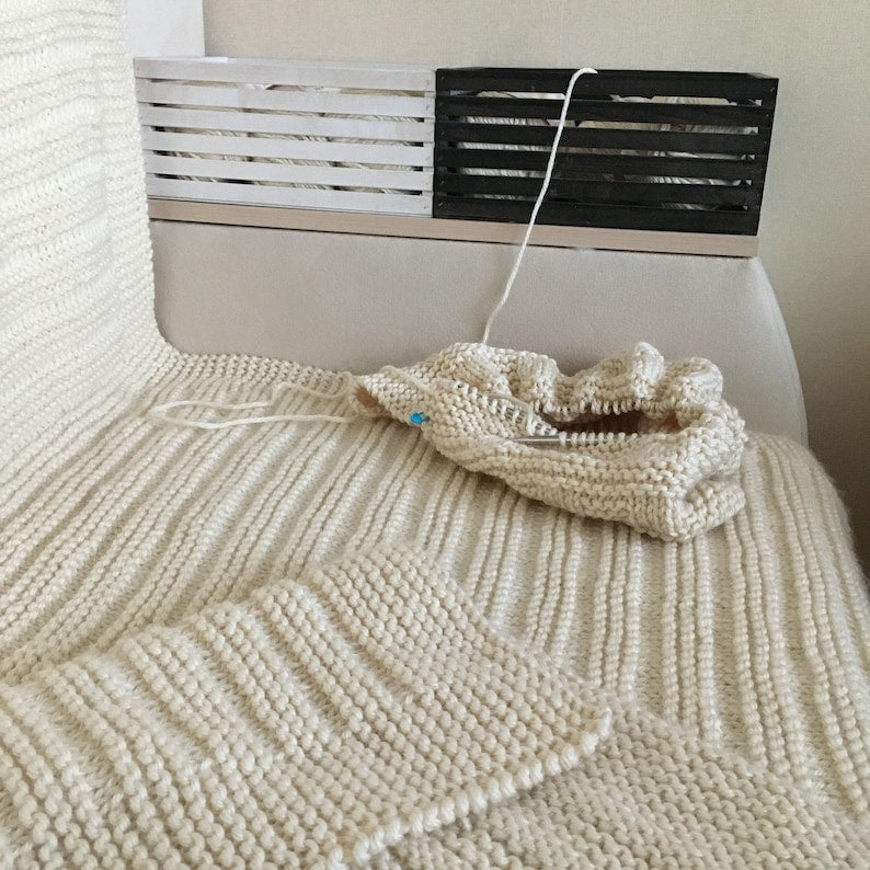 Beginner Throw Knitting Pattern