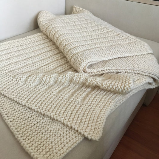 Beginner Throw Knitting Pattern