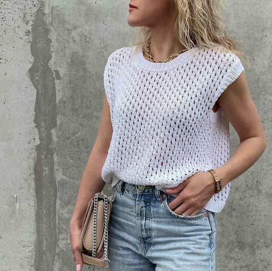 Sleeveless Summer Top Knitting Pattern