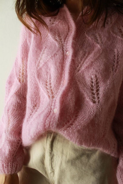 Tender Leaves Cardigan Knitting Pattern