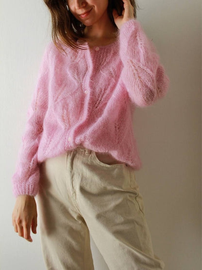 Tender Leaves Cardigan Knitting Pattern