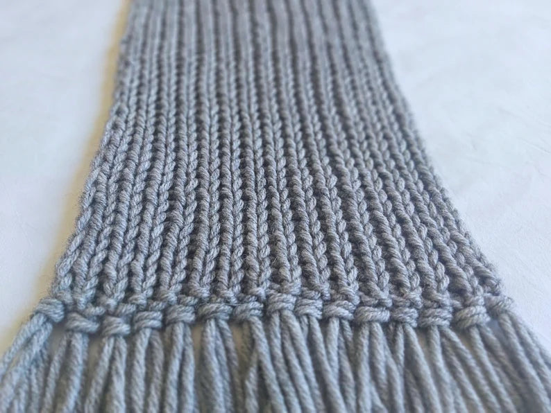 Cozy Tassel Scarf Knitting Pattern