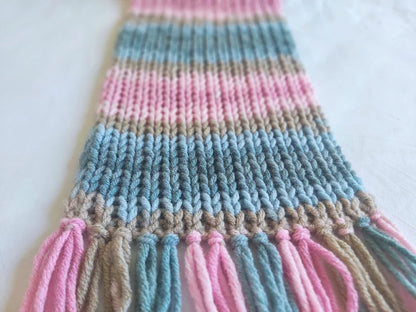 Cozy Tassel Scarf Knitting Pattern