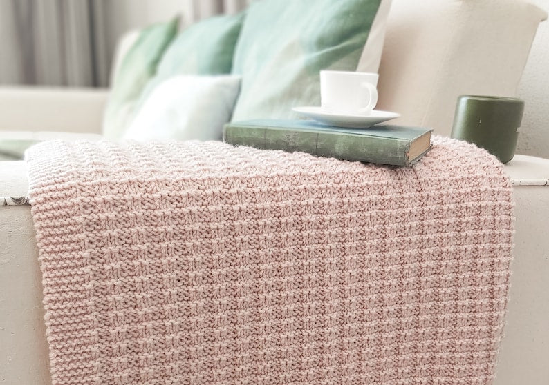 Textured Throw Blanket Knitting Pattern