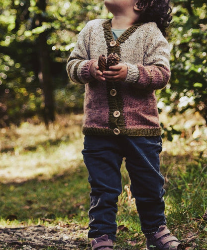 Kids Vneck Cardigan Knitting Pattern