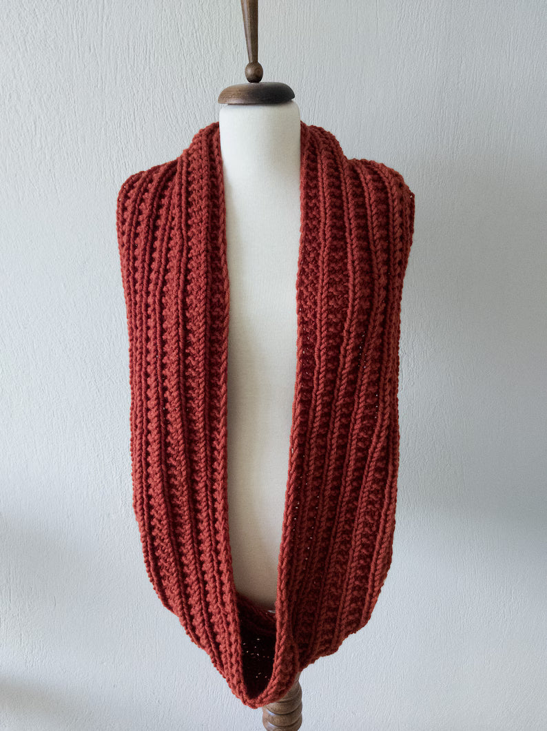 Rib Loop Scarf Knitting Pattern