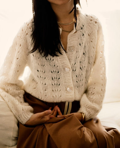 Beginner Lace Cardigan Knitting Pattern