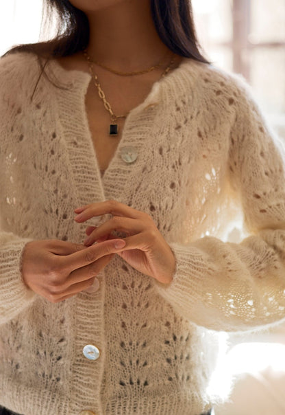 Beginner Lace Cardigan Knitting Pattern