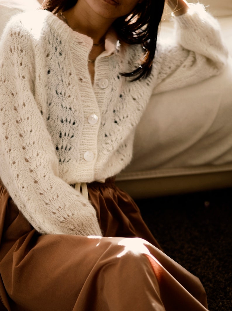 Beginner Lace Cardigan Knitting Pattern