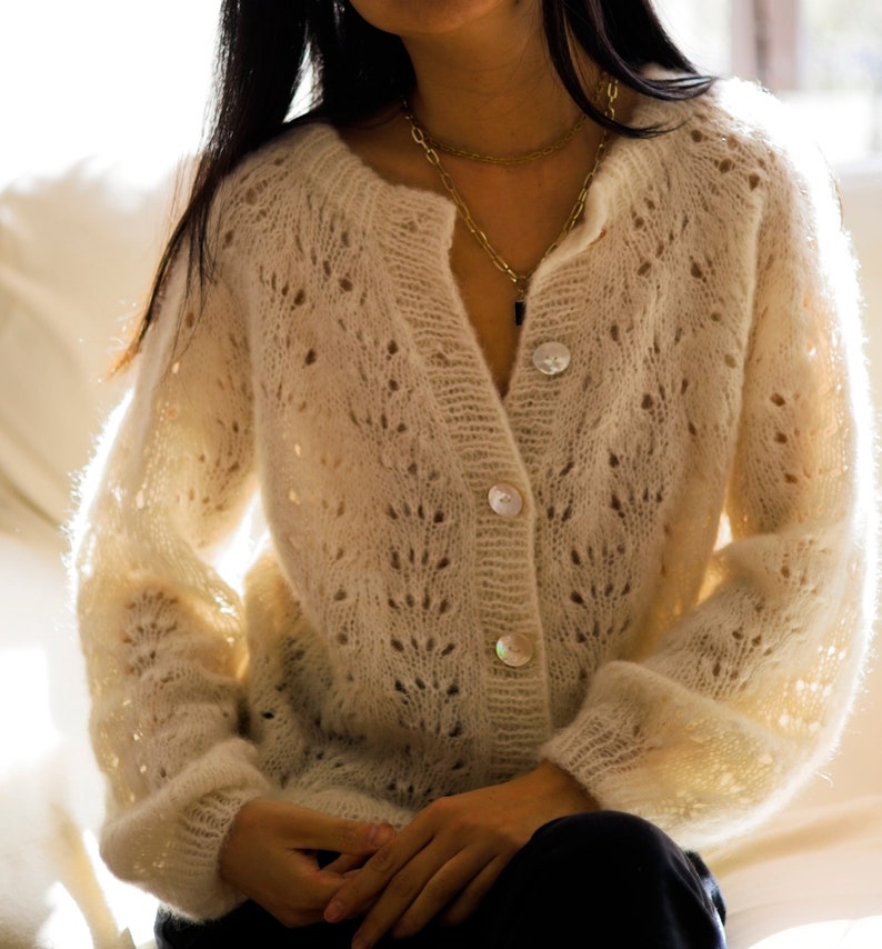 Beginner Lace Cardigan Knitting Pattern