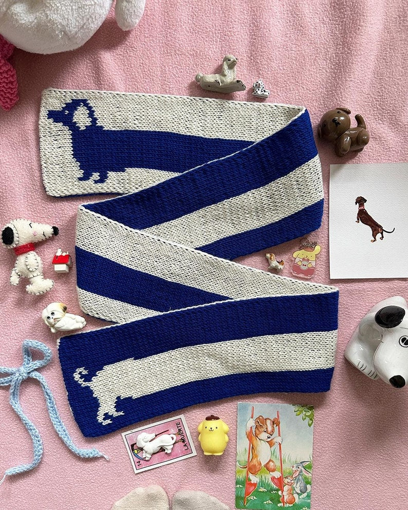 Sausage Dog Scarf Knitting Pattern